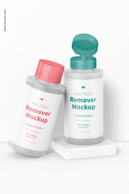 Nail polish removers mockup