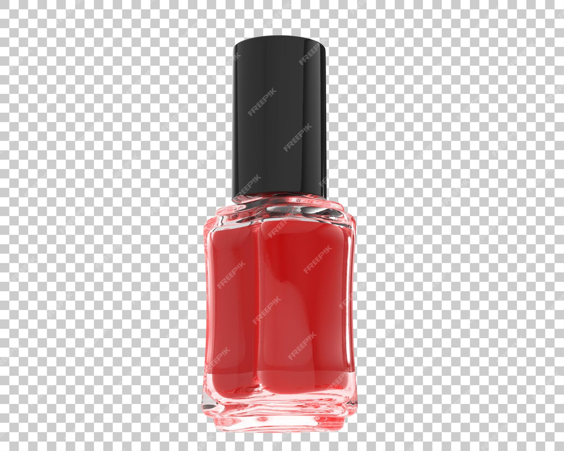 Premium PSD | Nail polish on transparent background 3d rendering ...