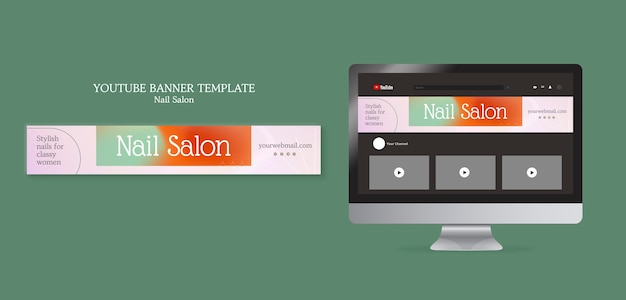 PSD nail salon template design