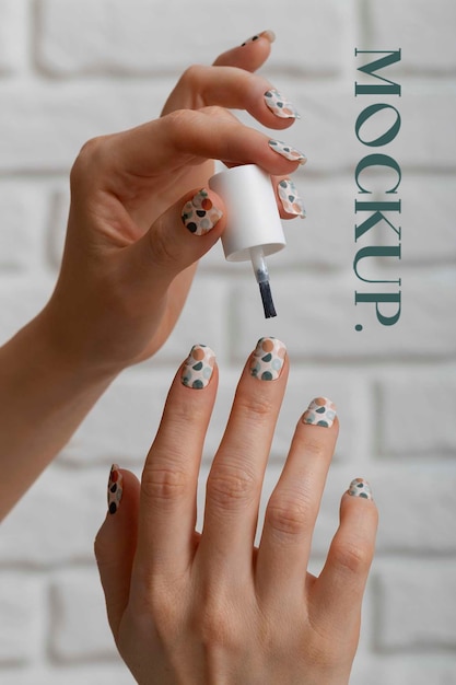 PSD nails design mockup