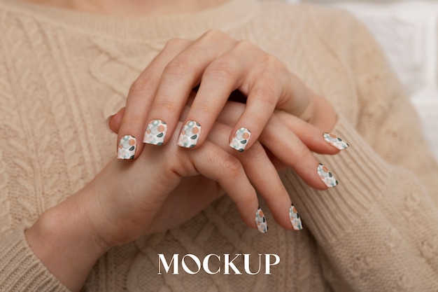 PSD nails design mockup