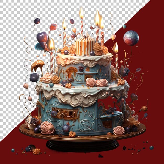 PSD najlepsze wrażenia z tortu urodzinowego
