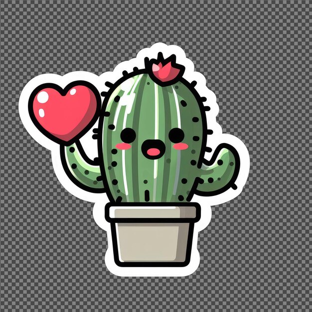 PSD naklejka baby cactus png