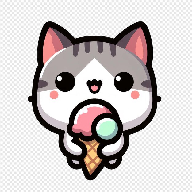 PSD nalepka little meow png