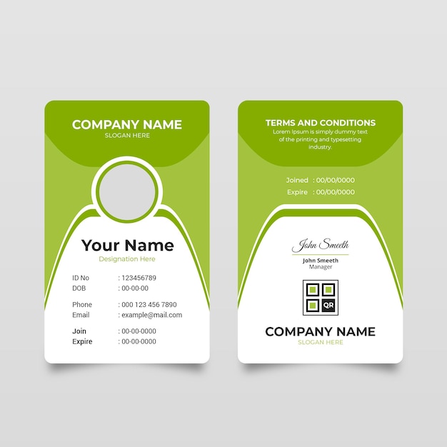 name card and id card template design