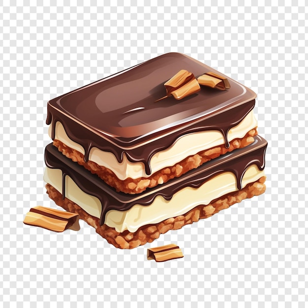 PSD nanaimo bars odizolowane na przezroczystym tle