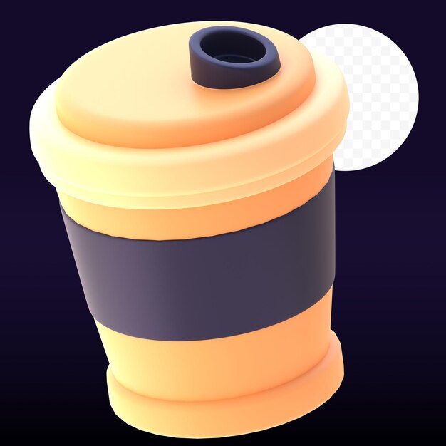 Napój kawowy w renderowanej grafice 3D