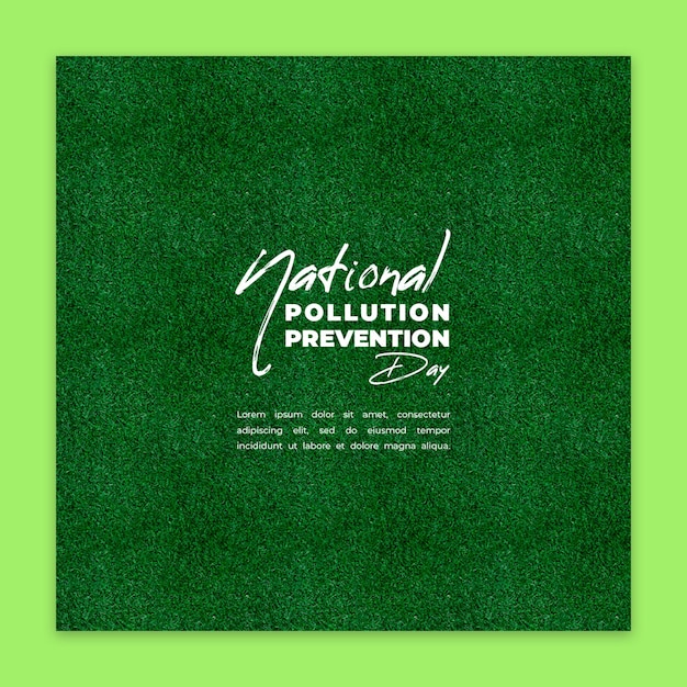 PSD narodowy dzień zapobiegania zanieczyszczeniom powitanie w mediach społecznościowych