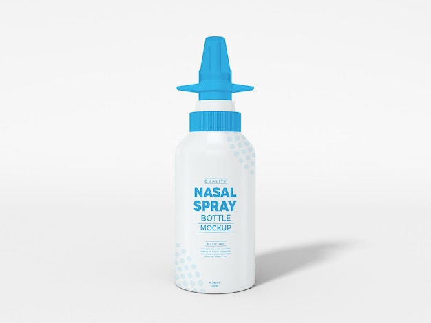 Nasal Spray Bottle Branding Mockup