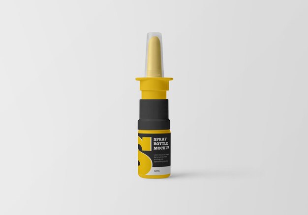 Nasal spray bottle mockup