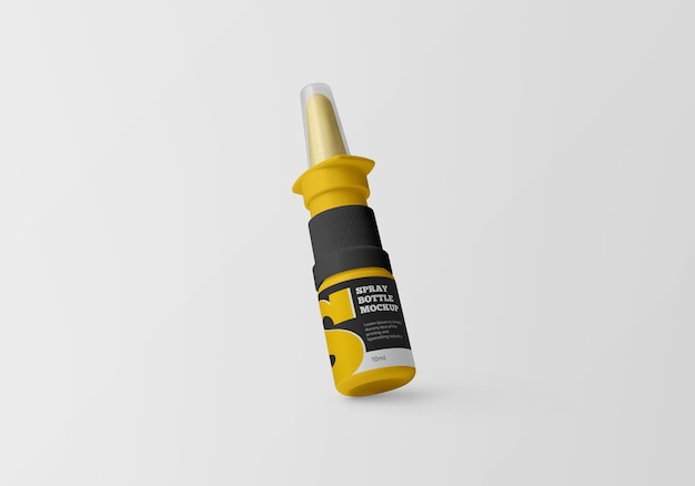 PSD nasal spray bottle mockup