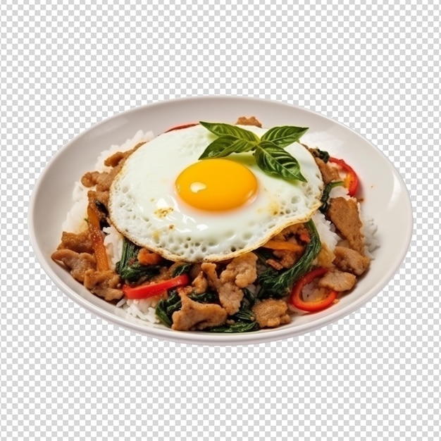 PSD nasi goreng korea on transparent white_background