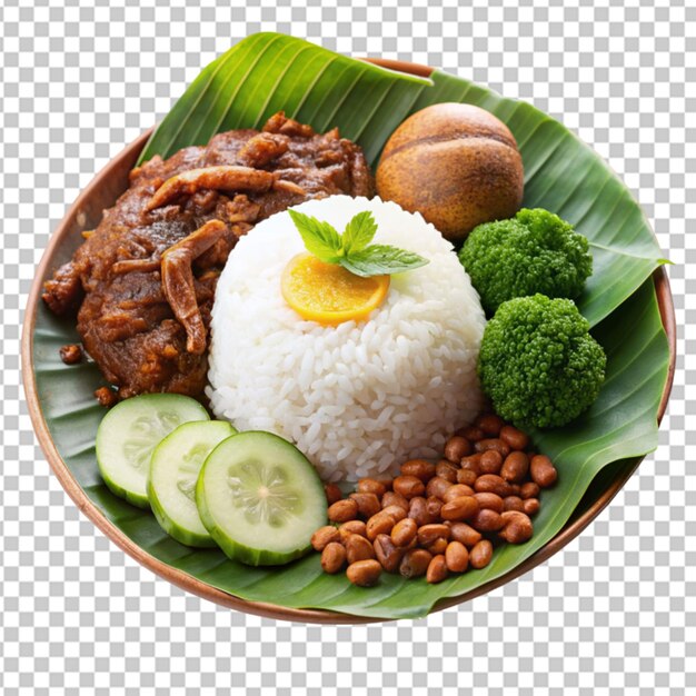 PSD sfondo trasparente di nasi lemak