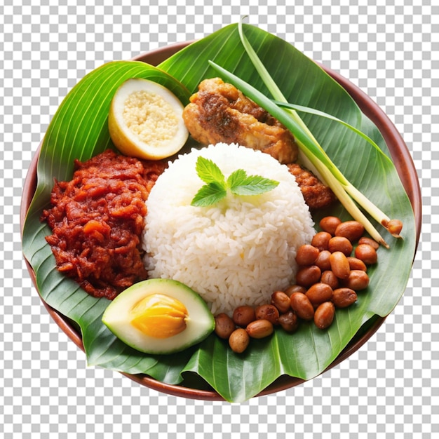 PSD sfondo trasparente di nasi lemak