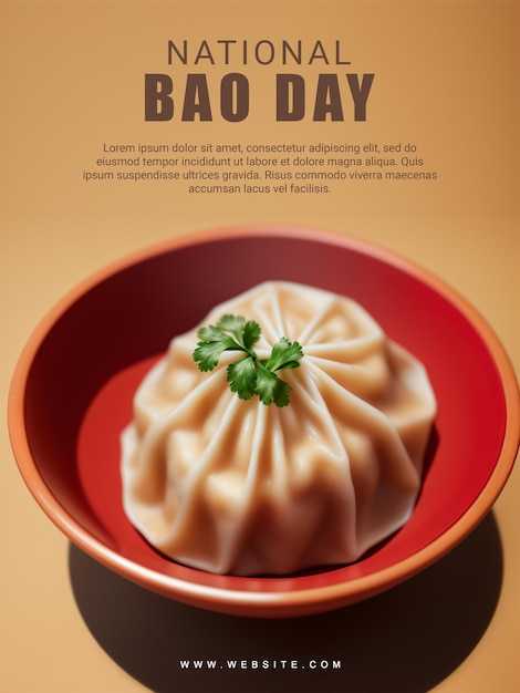 National bao day background generative ai illustrations