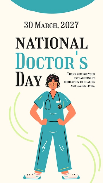 National Doctors Day Design for Social Media Post