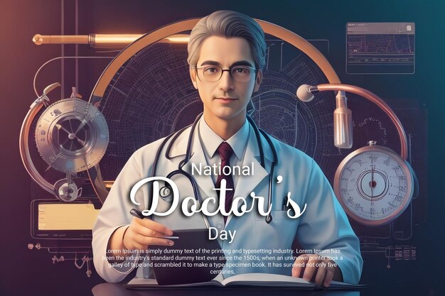 PSD national doctors day illustration