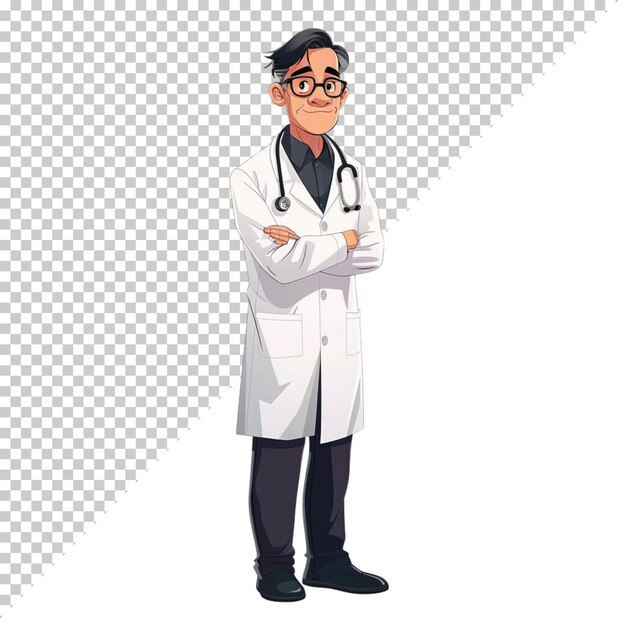 PSD national doctors day world health day medic stethoscope heart isolated on transparent background