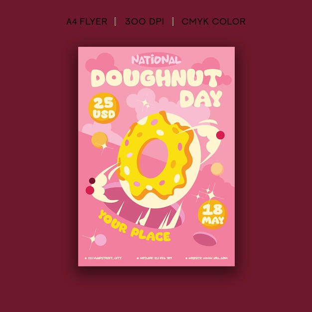 National doughnut day flyer