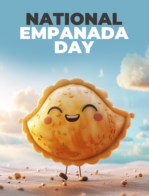 PSD national empanada day banner design template