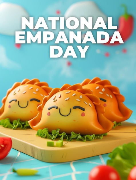 PSD national empanada day celebration background