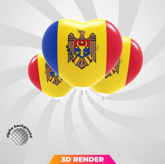 PSD national flag 3d rendering