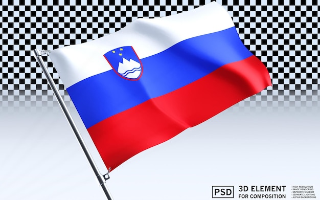 国旗 3D スロベニア