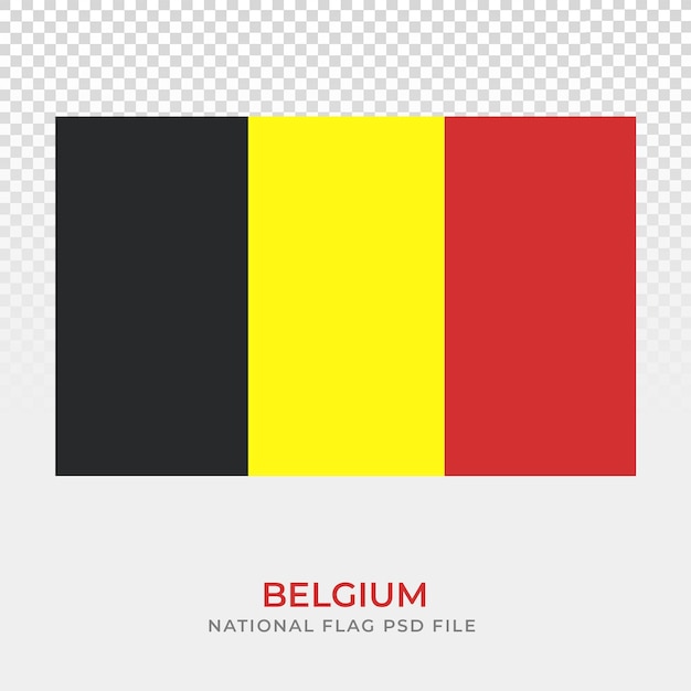 PSD a national flag of belgium is shown on a white background