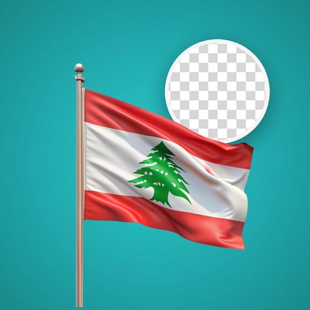 PSD national flag of lebanon background with flag of lebanon