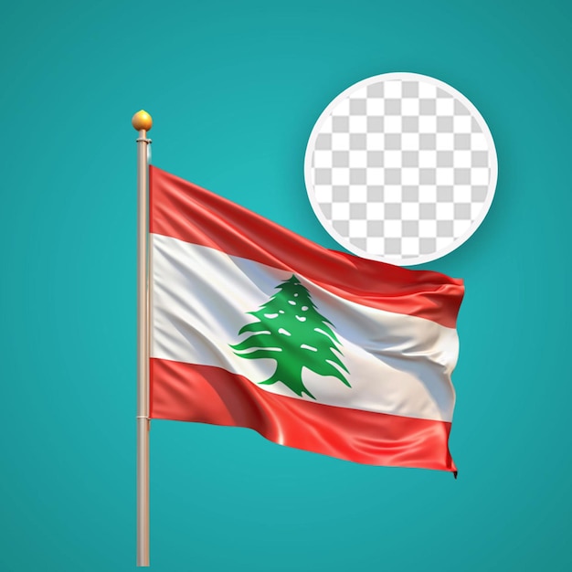 PSD national flag of lebanon background with flag of lebanon