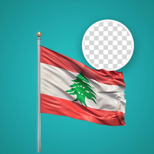 PSD national flag of lebanon background with flag of lebanon