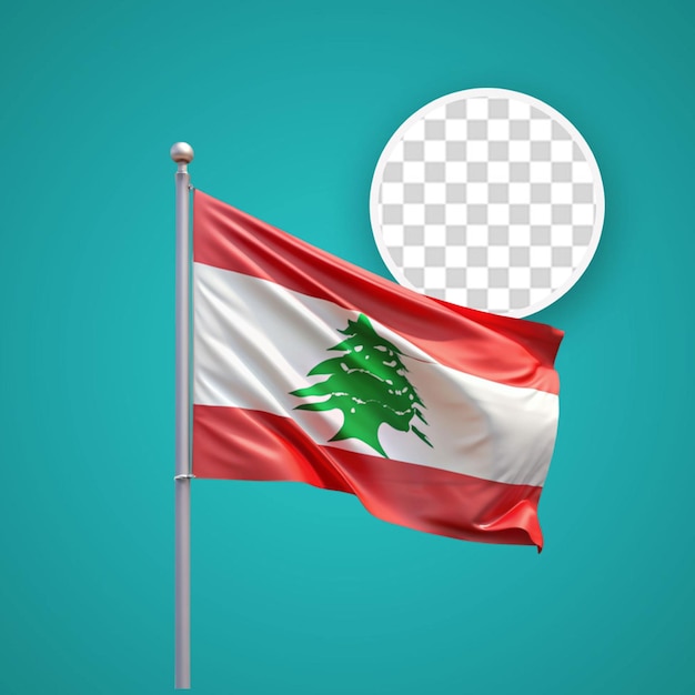 PSD national flag of lebanon background with flag of lebanon