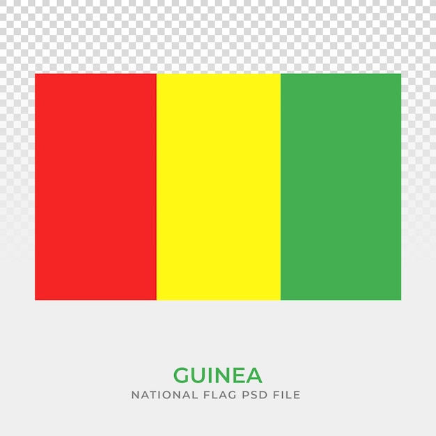 national flag of guinea on a transparent background