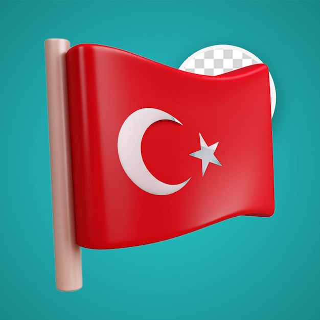 The national flag of the world turkey