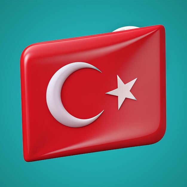 The national flag of the world turkey