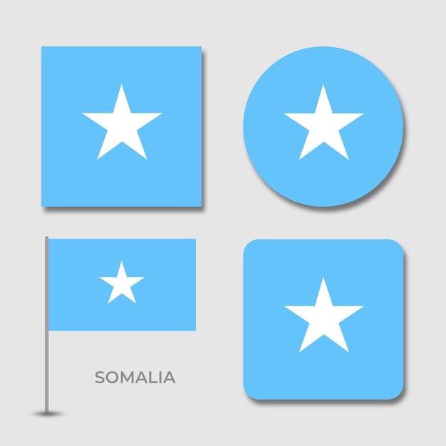 PSD 소말리아의 국기 세트 디자인 템플릿 psd 파일