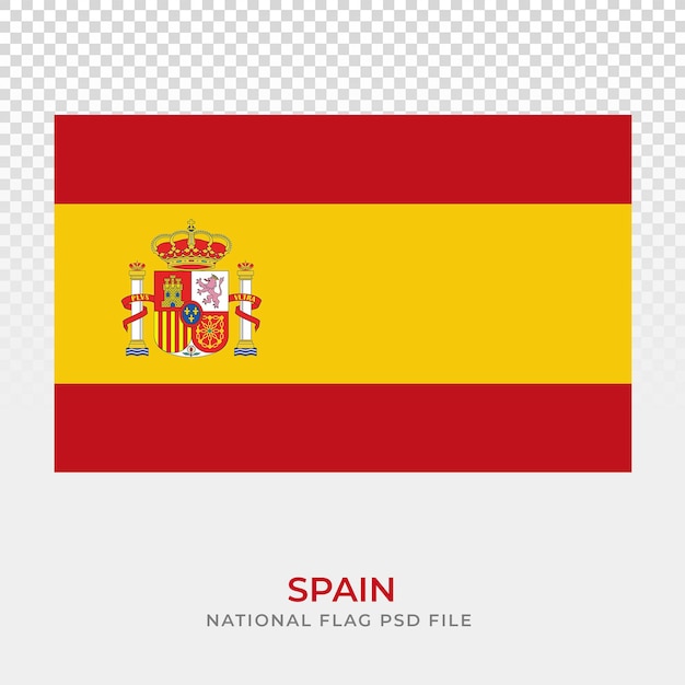 PSD national flags of spain set design template psd file