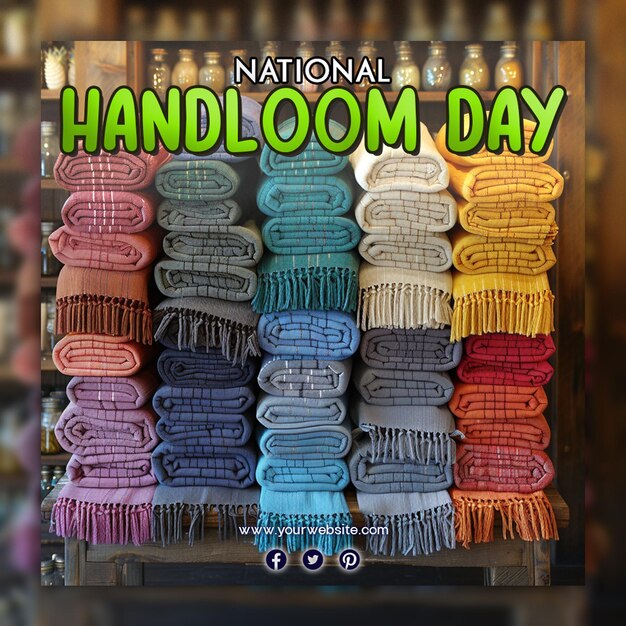 PSD national handloom day embroidery workshop colorful wool quilting equipment and fabrics