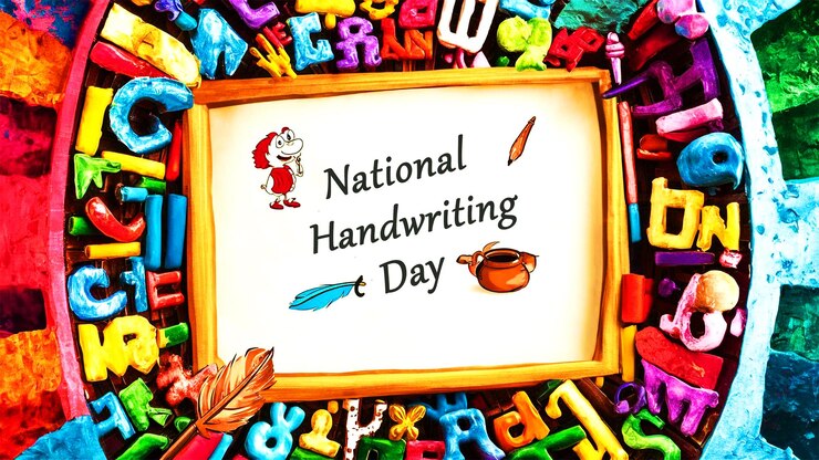 PSD national handwriting day background