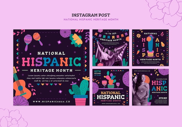 national hispanic heritage month template design