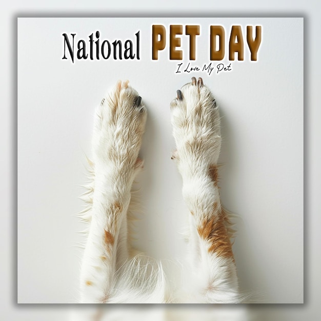 PSD national and international pet day world rabies day with animals background