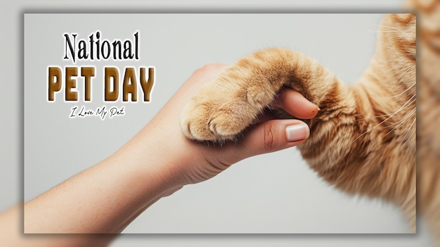 PSD national and international pet day world rabies day with animals background