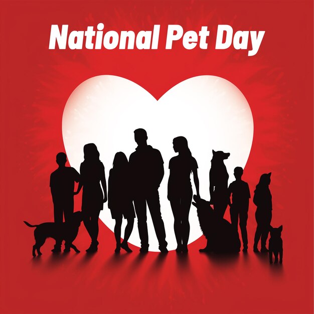 PSD national pet day background design