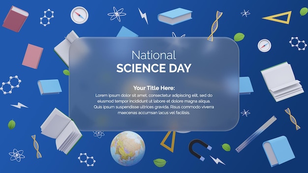 National science day celebration en onderwijsconcept en ruimte voor uw tekst