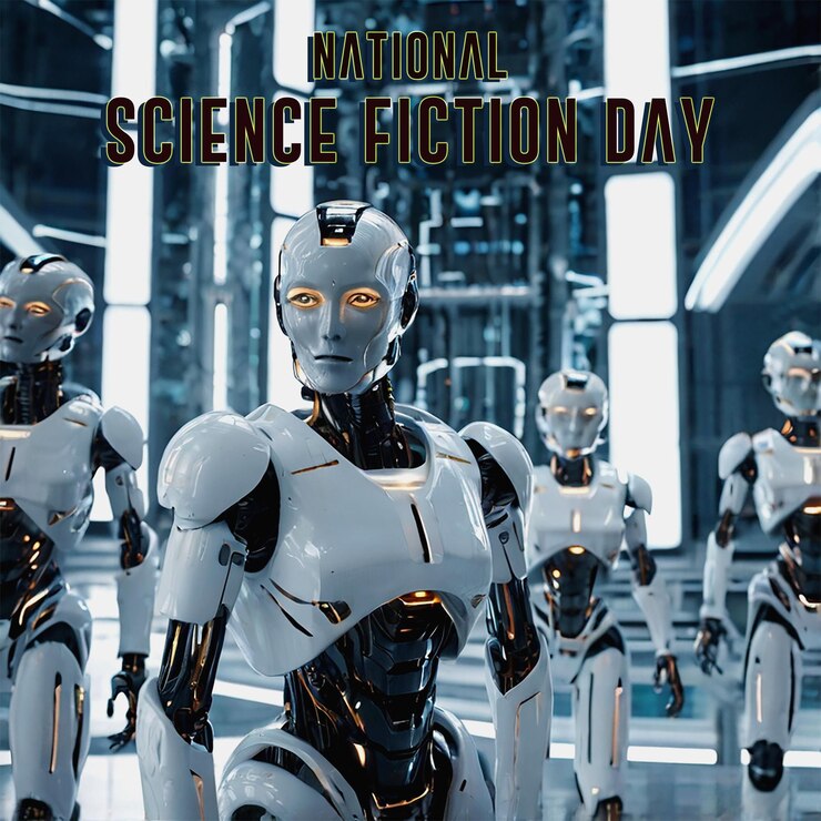 PSD national science fiction day background