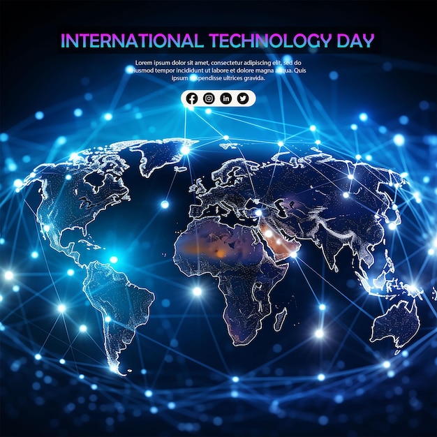 PSD national technology day background or banner design template celebrated in 11 may