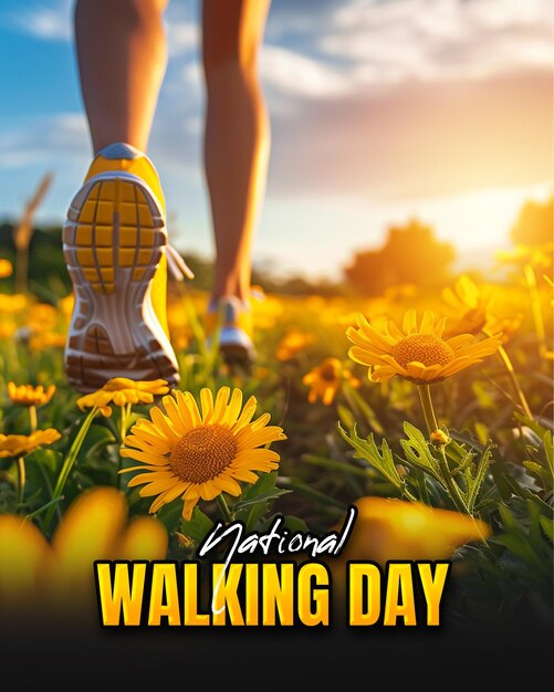 National walking day celebration background