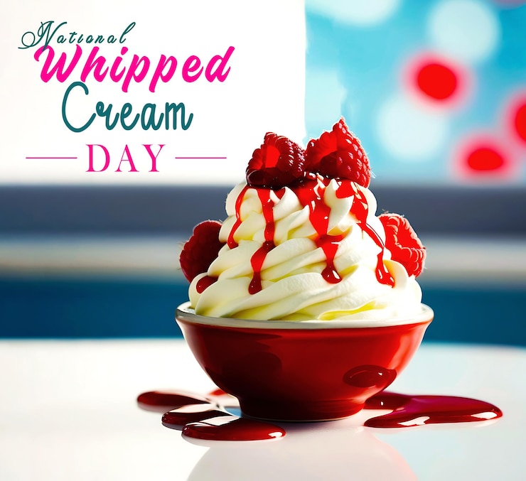 PSD national whipped cream day celebrations design