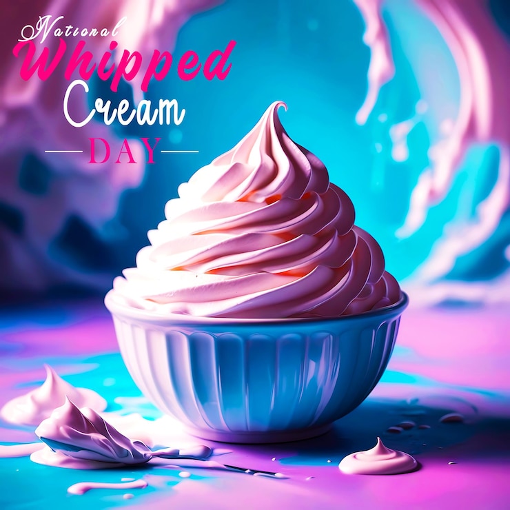 PSD national whipped cream day celebrations design