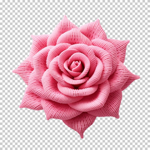 PSD nationale bloemdag 3d roze bloem geïsoleerd op doorzichtige achtergrond